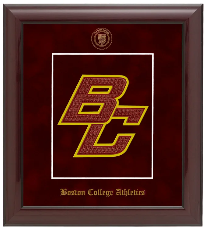 16×18 Solid Wood Display Satin Black Frame w/ Personalized School Name,  Gold Plate