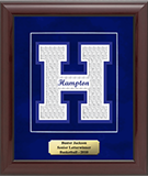 12x14 Solid Wood Display Satin Cherry Frame Personalized Gold Plate
