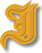 Script & Old English Chenille Letters (J)
