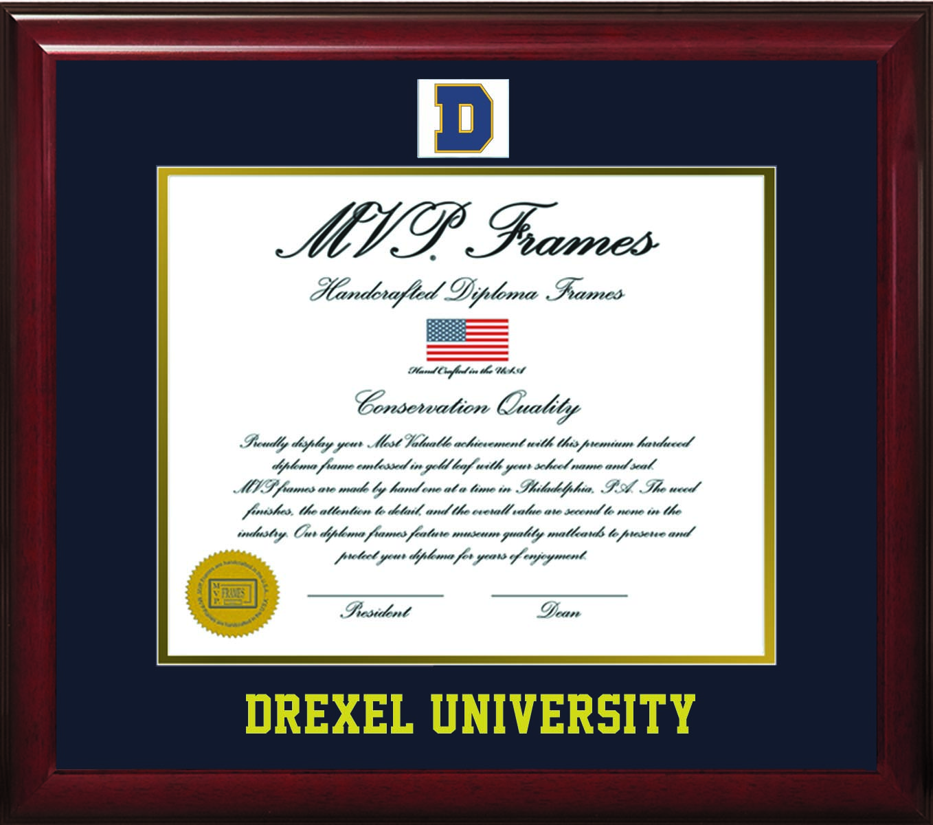 Solid Wood Display Satin Cherry Frame Diploma